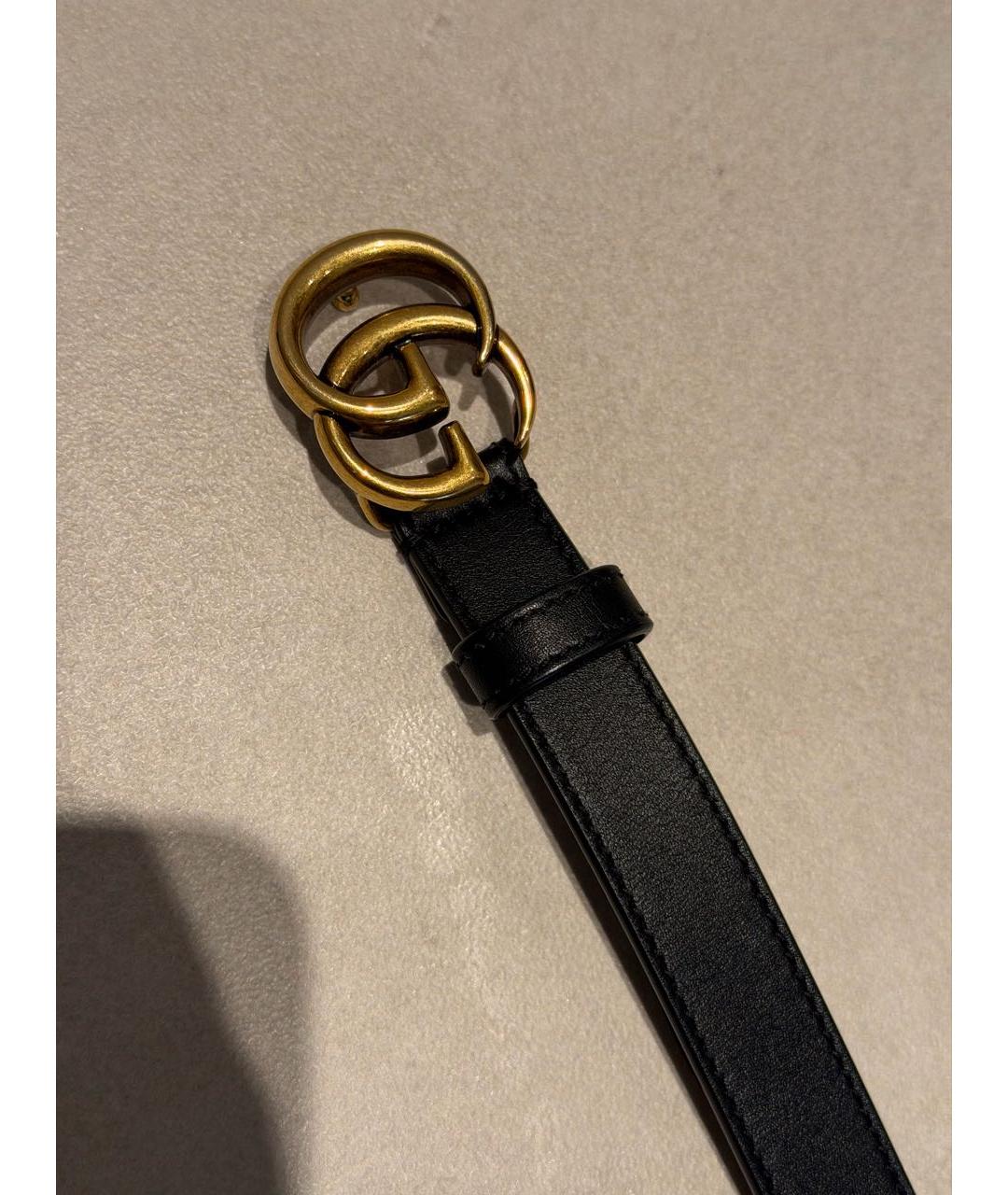 GUCCI Черный кожаный ремень, фото 6