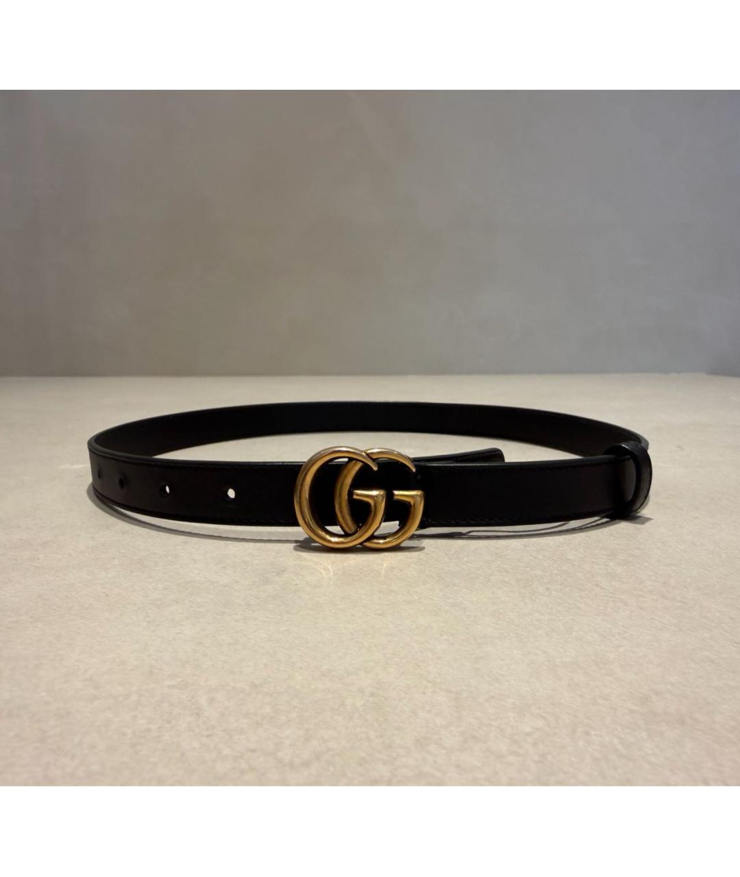 GUCCI Черный кожаный ремень, фото 5