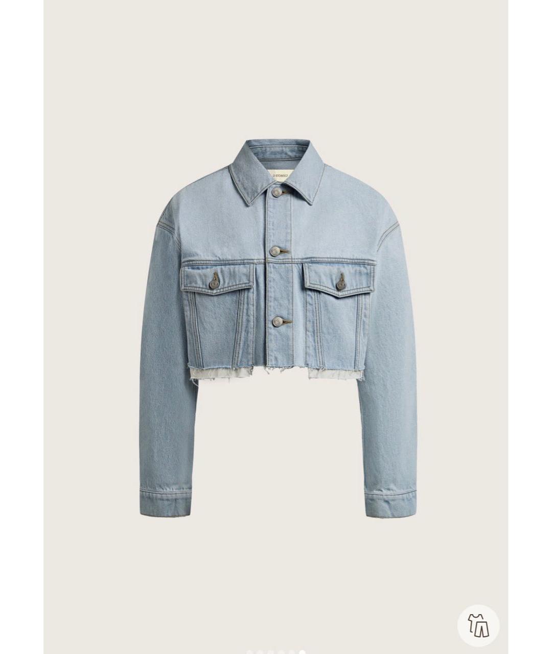 12 STOREEZ Голубая деним куртка, фото 6