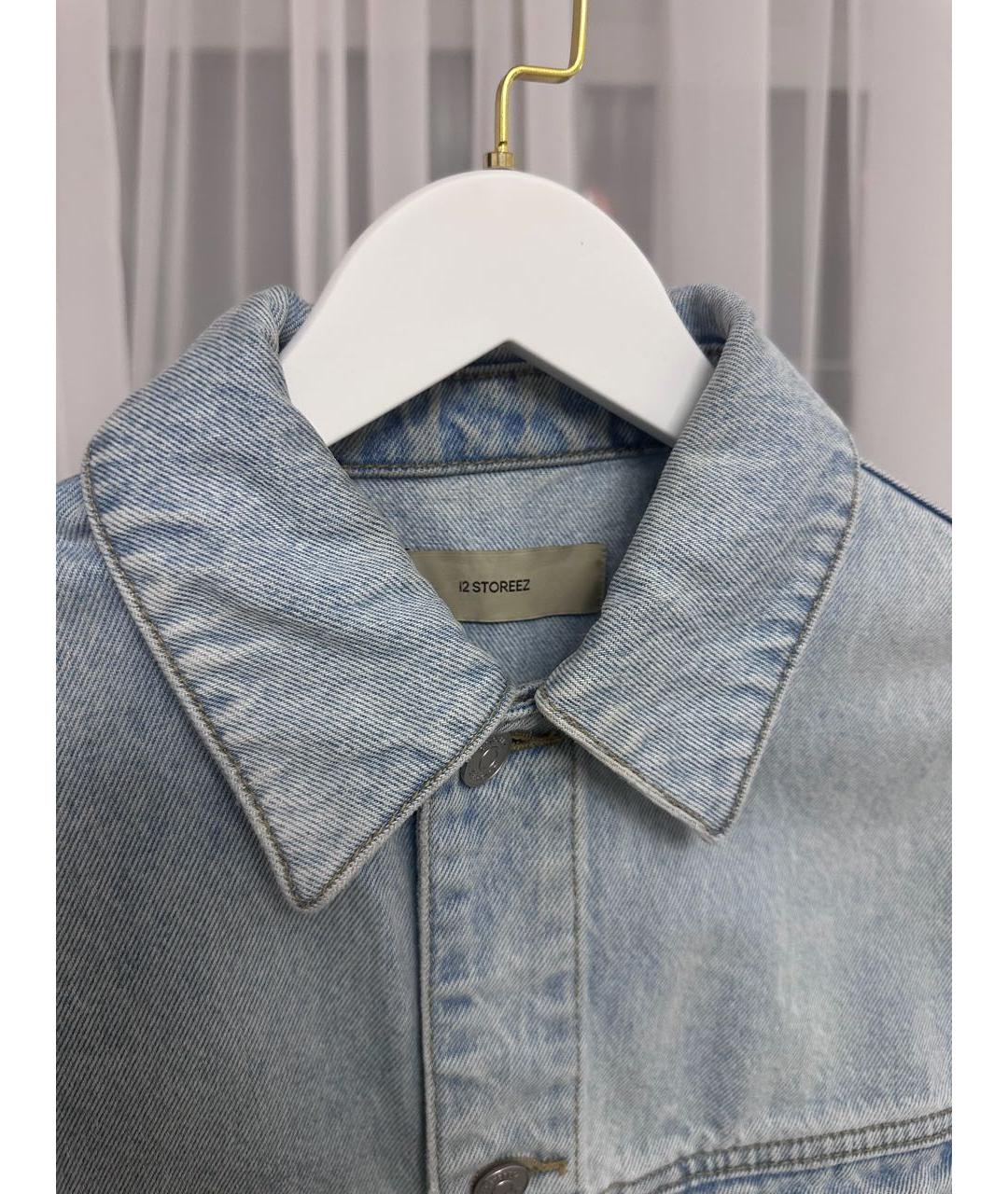 12 STOREEZ Голубая деним куртка, фото 4