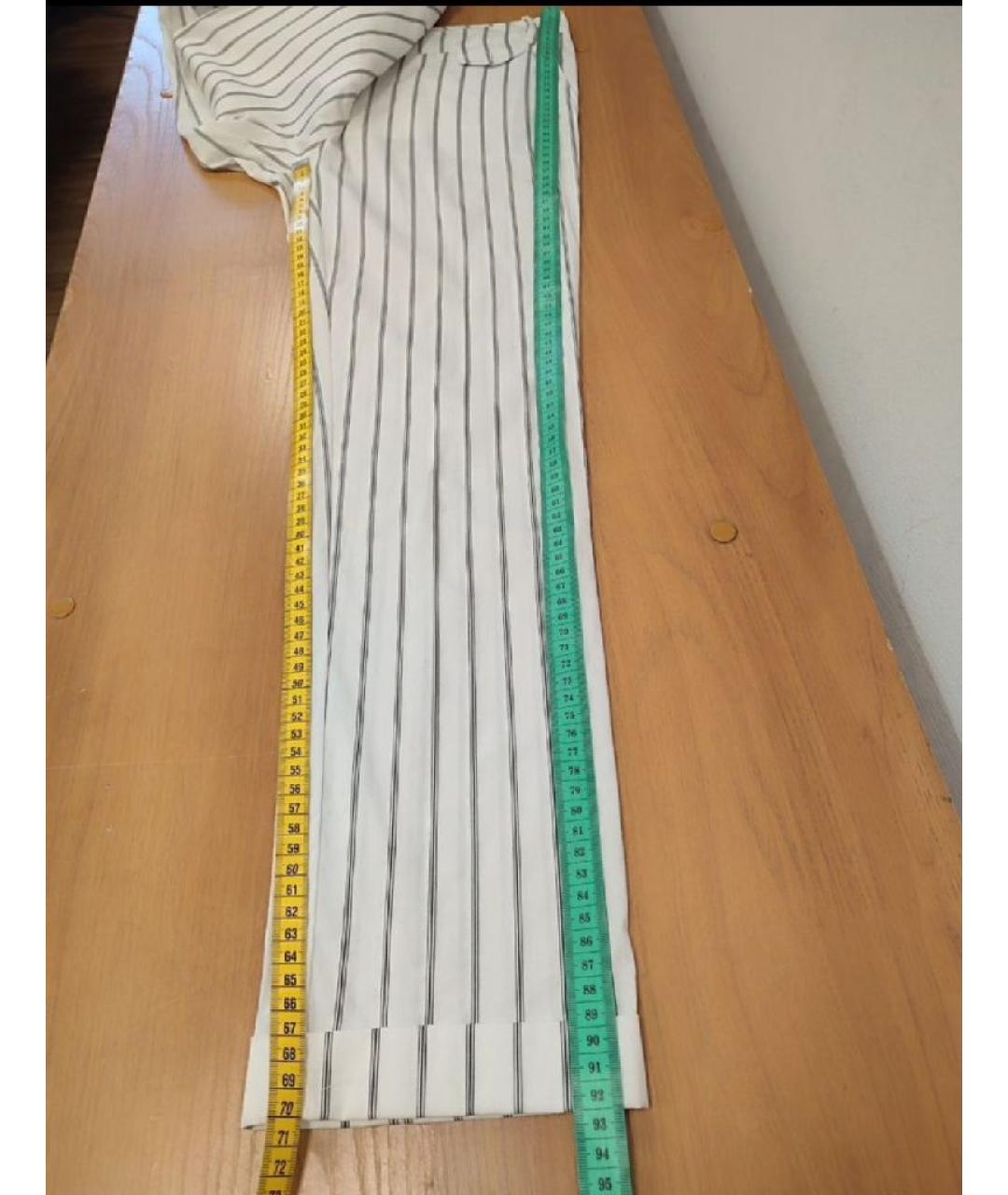 PATRIZIA PEPE Белые хлопко-эластановые брюки узкие, фото 9