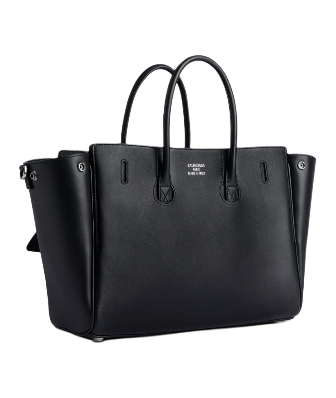 BALENCIAGA Черная кожаная сумка через плечо, фото 4