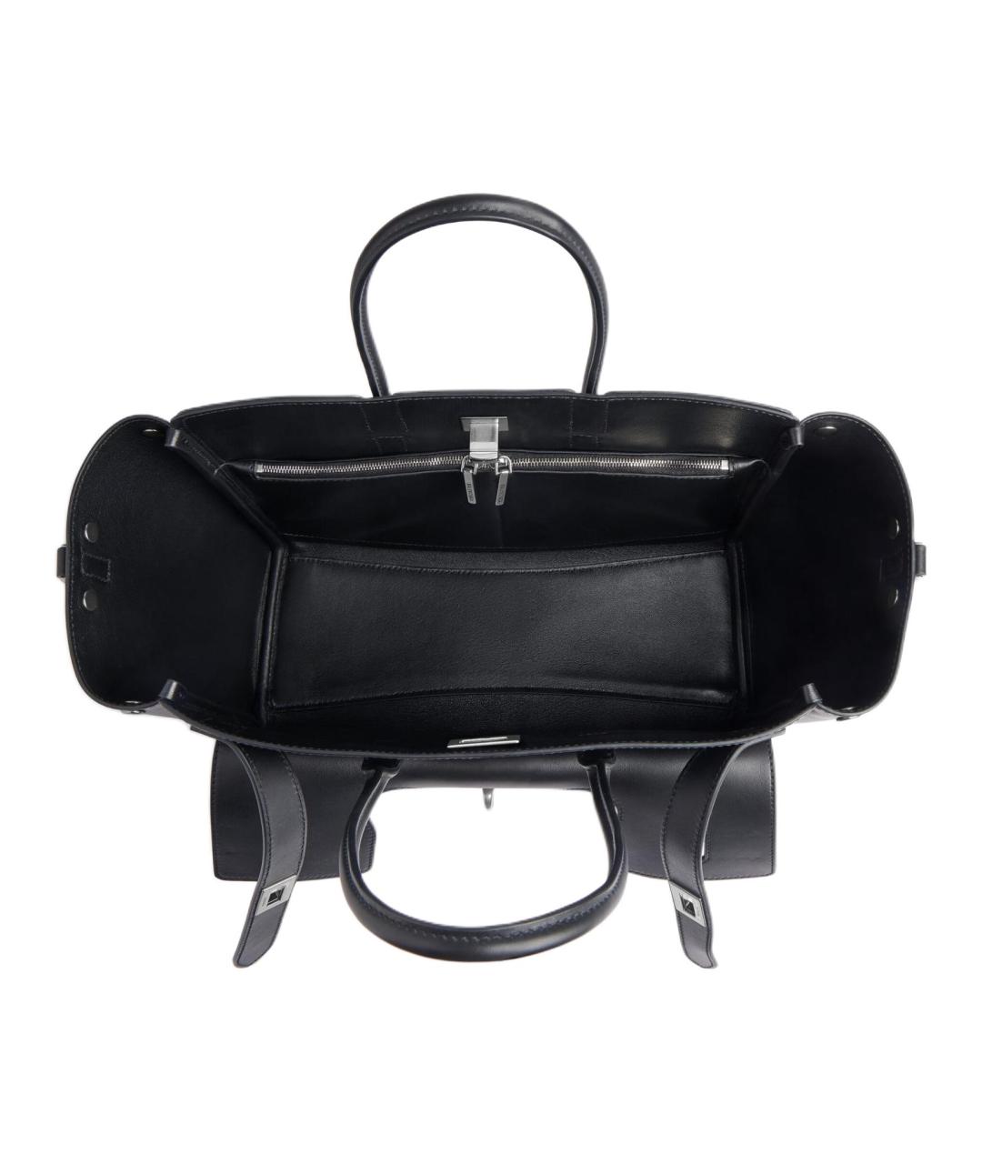 BALENCIAGA Черная кожаная сумка через плечо, фото 5