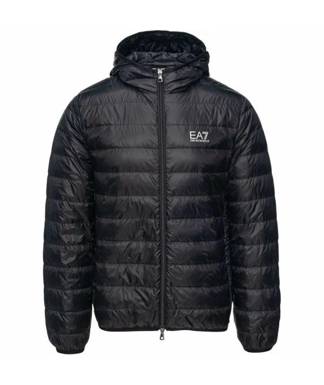 EMPORIO ARMANI Черная полиэстеровая куртка, фото 4