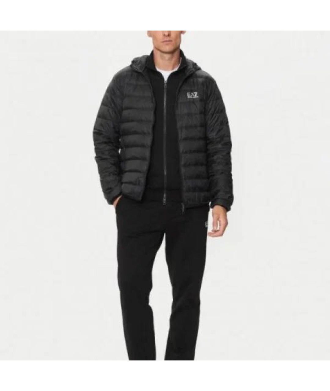 EMPORIO ARMANI Черная полиэстеровая куртка, фото 3