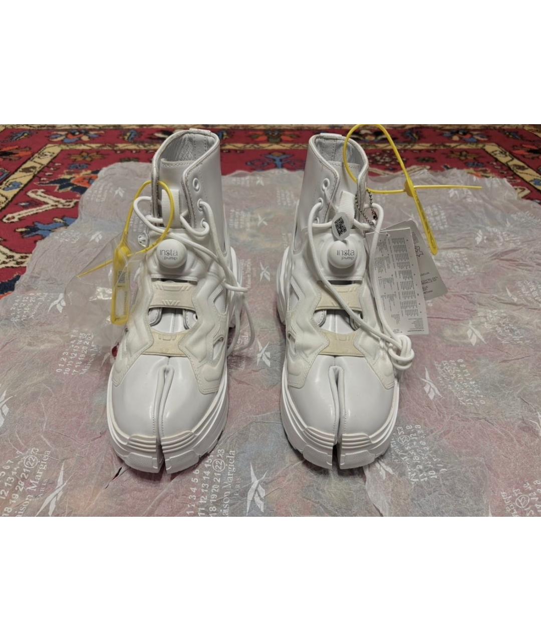 MAISON MARGIELA Белые кожаные ботинки, фото 2