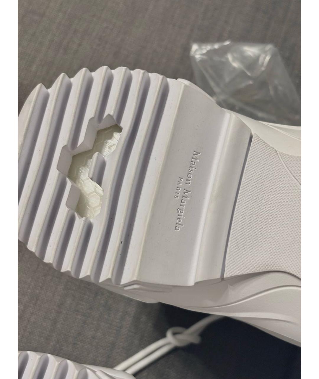 MAISON MARGIELA Белые кожаные ботинки, фото 5