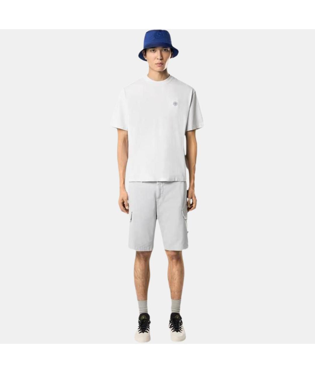 STONE ISLAND Белая футболка, фото 4