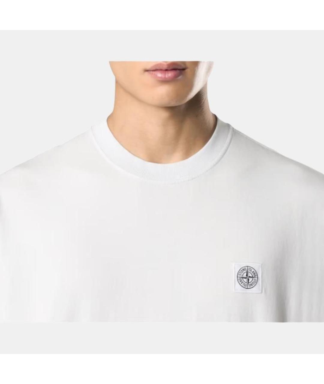 STONE ISLAND Белая футболка, фото 3