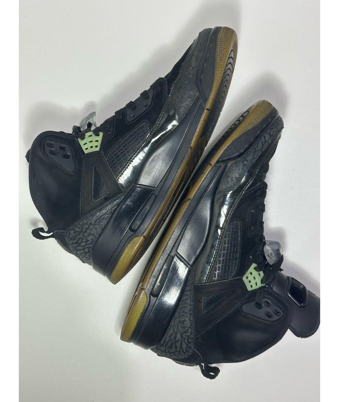 JORDAN Черные нубуковые высокие кроссовки / кеды, фото 7