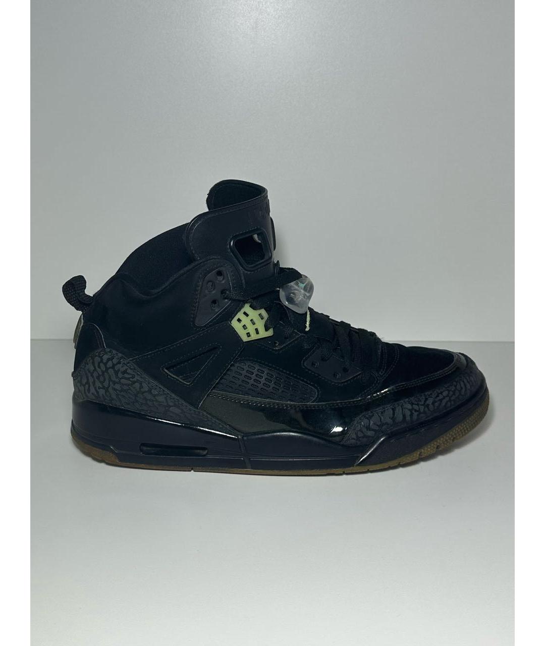 JORDAN Черные нубуковые высокие кроссовки / кеды, фото 9