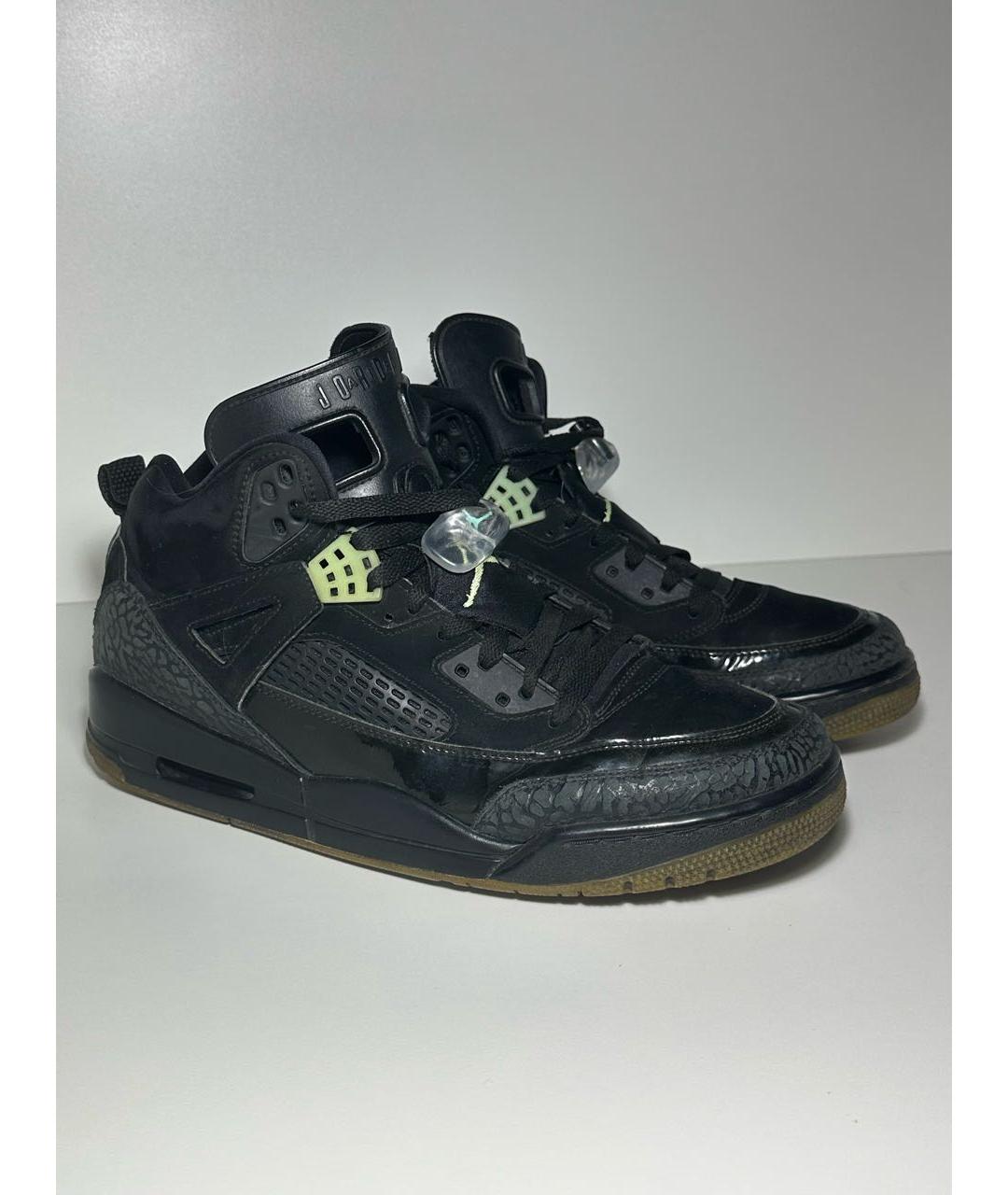 JORDAN Черные нубуковые высокие кроссовки / кеды, фото 5