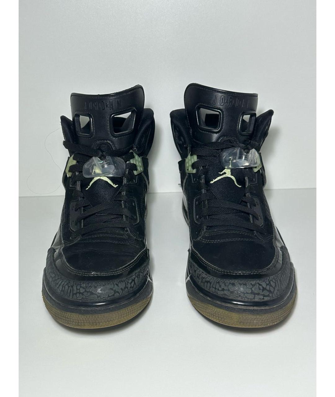 JORDAN Черные нубуковые высокие кроссовки / кеды, фото 2