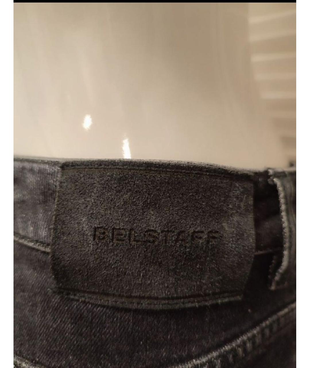 BELSTAFF Черные хлопко-эластановые джинсы слим, фото 3