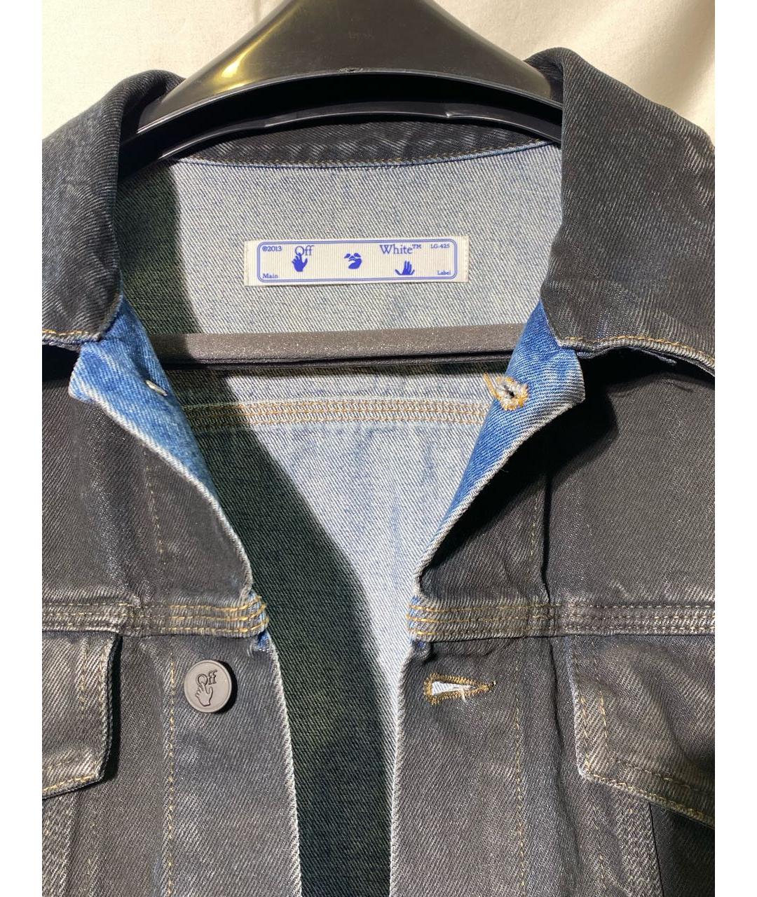 OFF-WHITE Черная деним куртка, фото 3