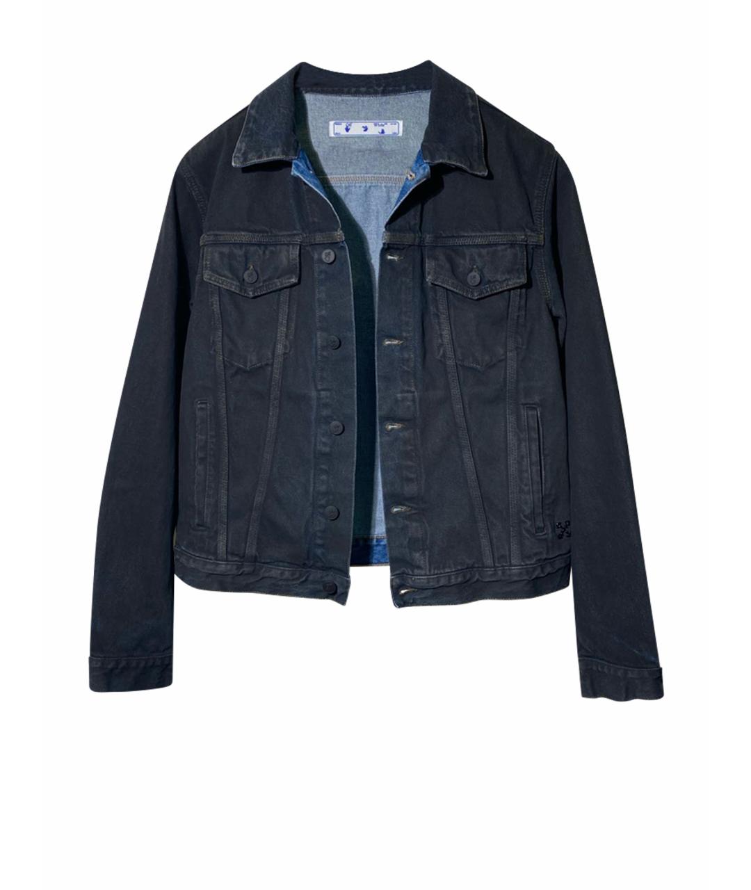 OFF-WHITE Черная деним куртка, фото 1