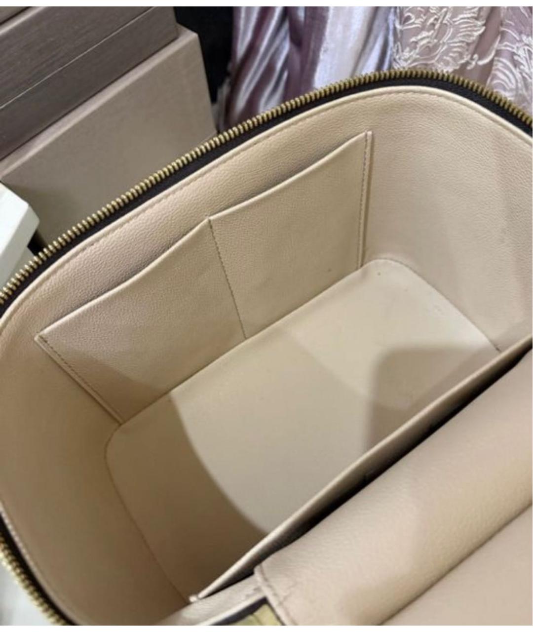 LOUIS VUITTON Коричневая кожаная косметичка, фото 2