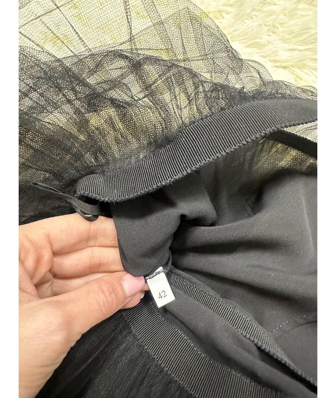 VALENTINO Черная юбка миди, фото 6