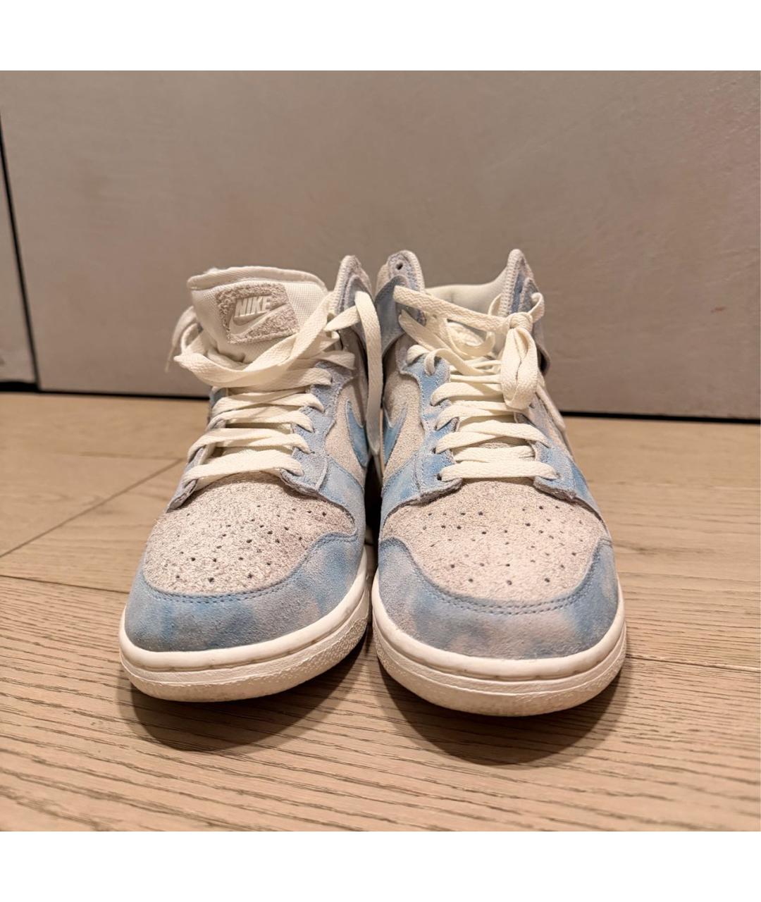 NIKE Голубые замшевые кроссовки, фото 2