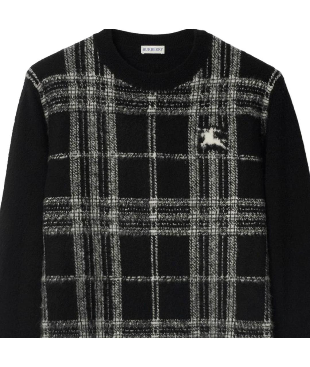 BURBERRY Черный шерстяной джемпер / свитер, фото 4