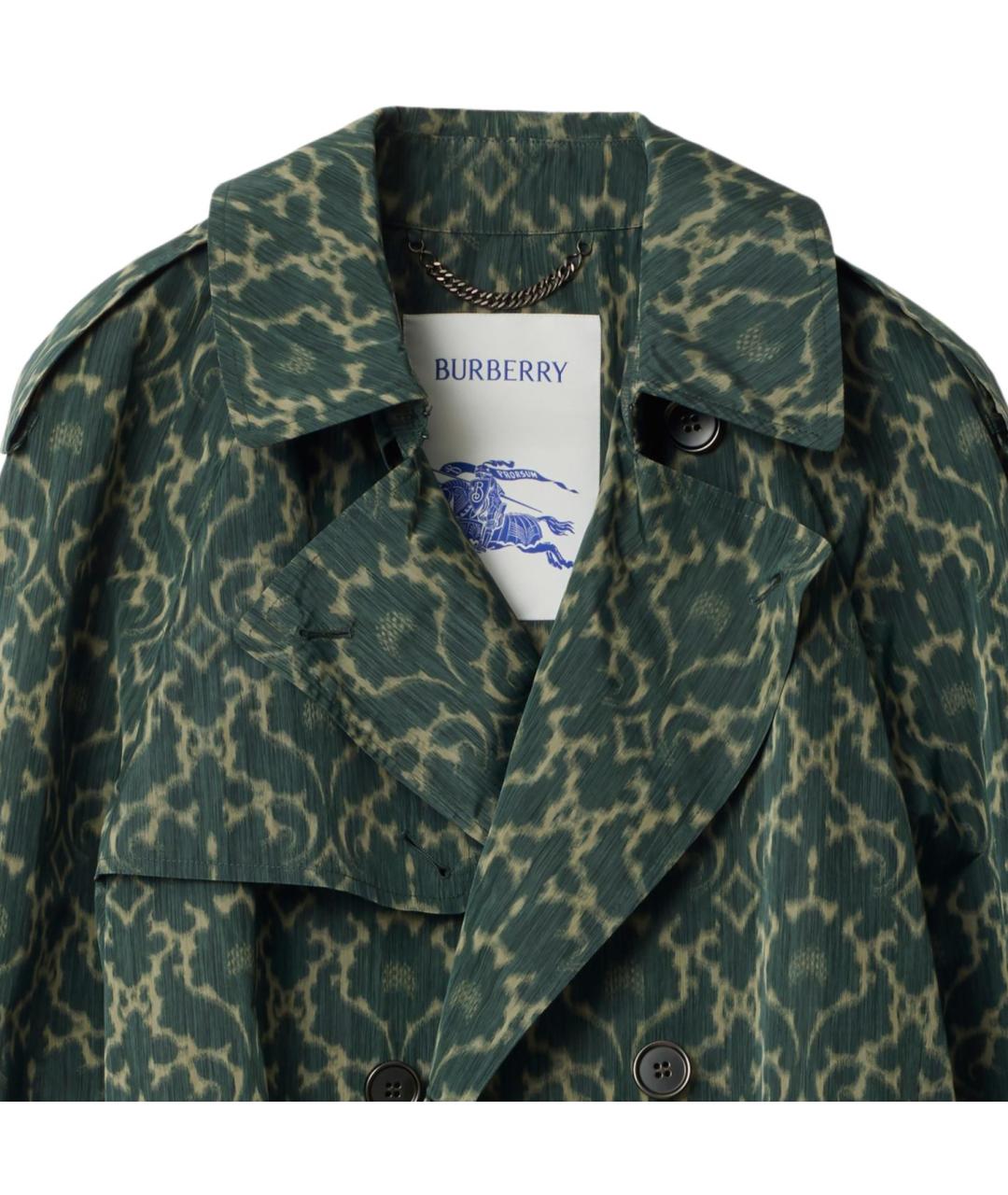 BURBERRY Зеленый тренч / плащ, фото 5