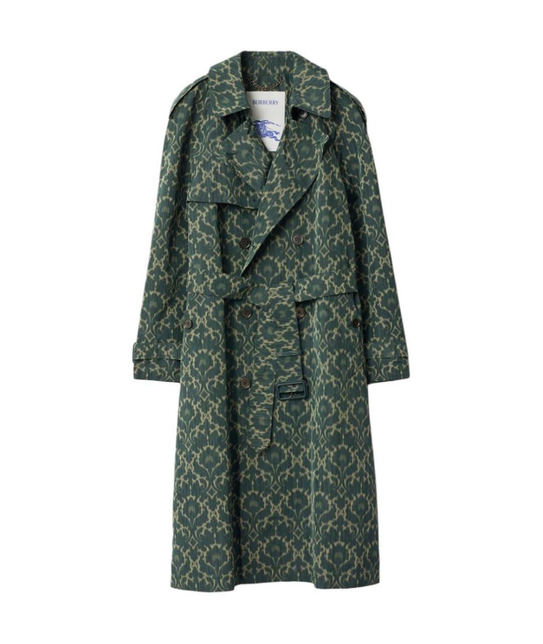 BURBERRY Зеленый тренч / плащ, фото 1