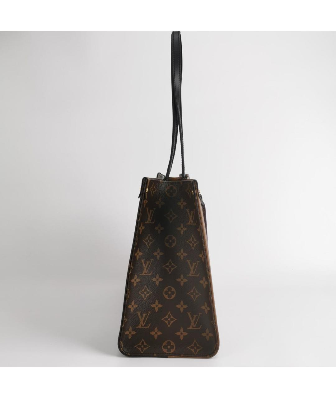 LOUIS VUITTON Коричневая кожаная сумка тоут, фото 2