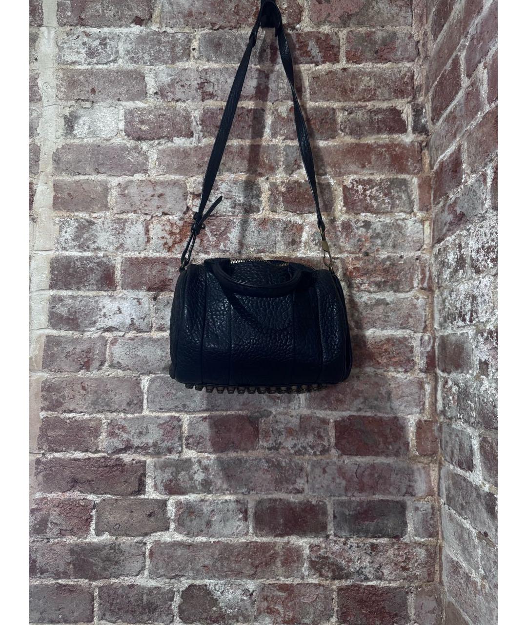 ALEXANDER WANG Черная кожаная сумка на плечо, фото 5