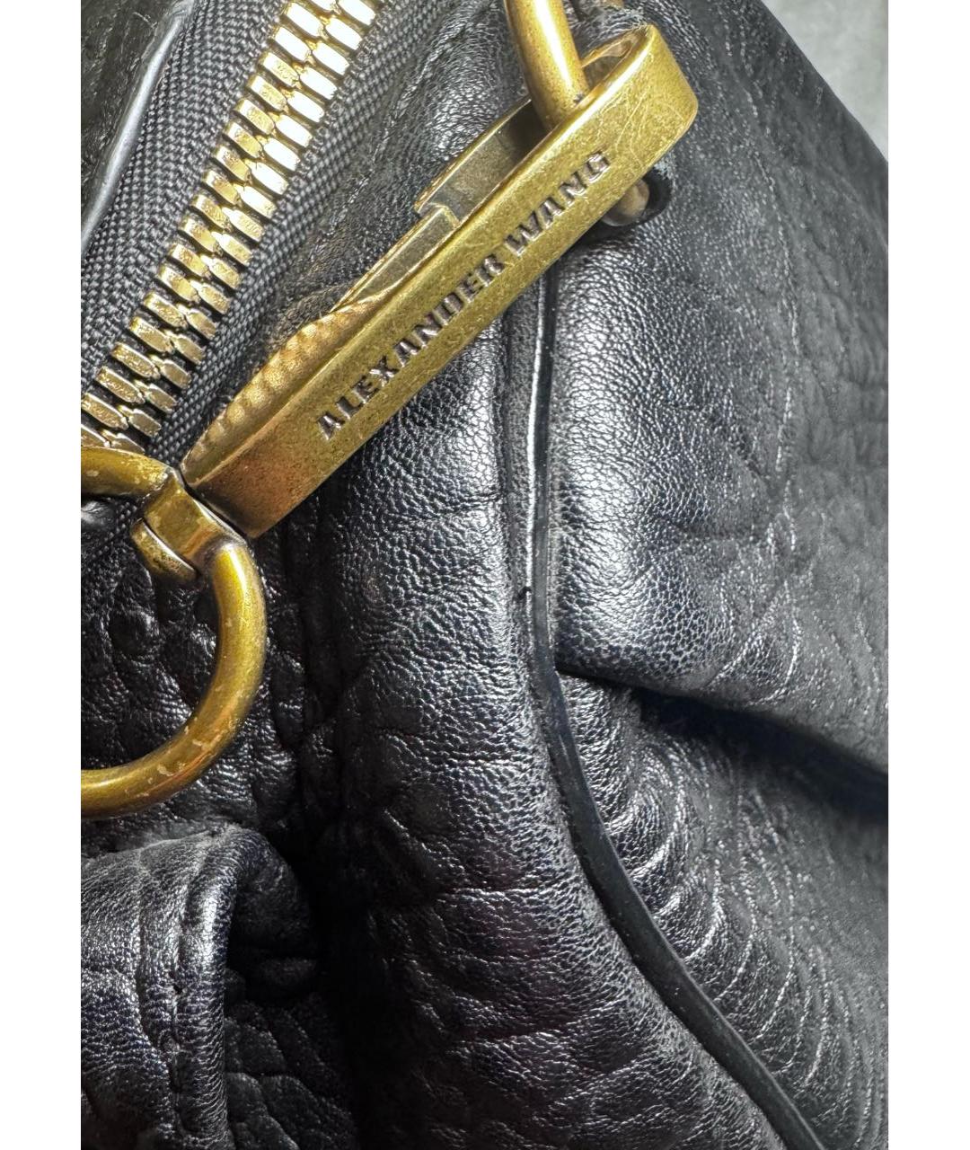 ALEXANDER WANG Черная кожаная сумка на плечо, фото 3