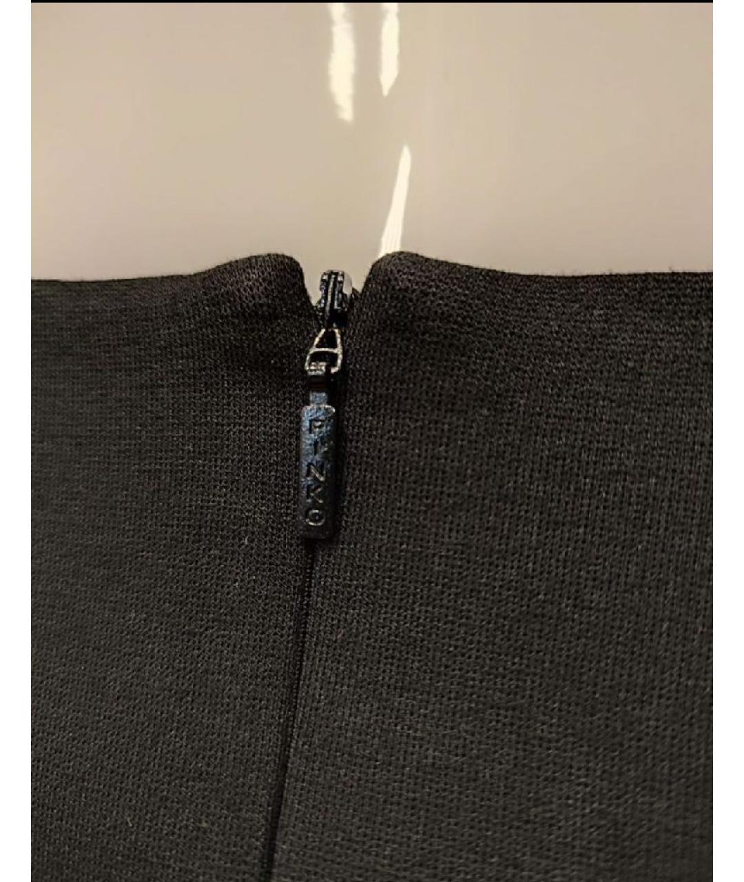 PINKO Черная кожаная юбка мини, фото 6