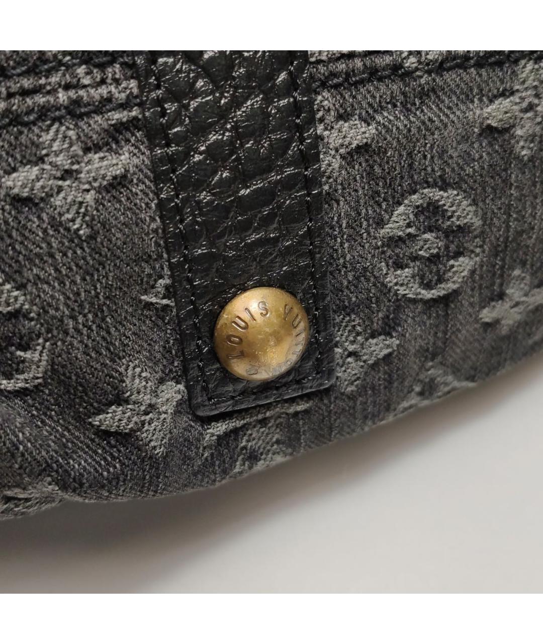 LOUIS VUITTON Серая деним сумка тоут, фото 7