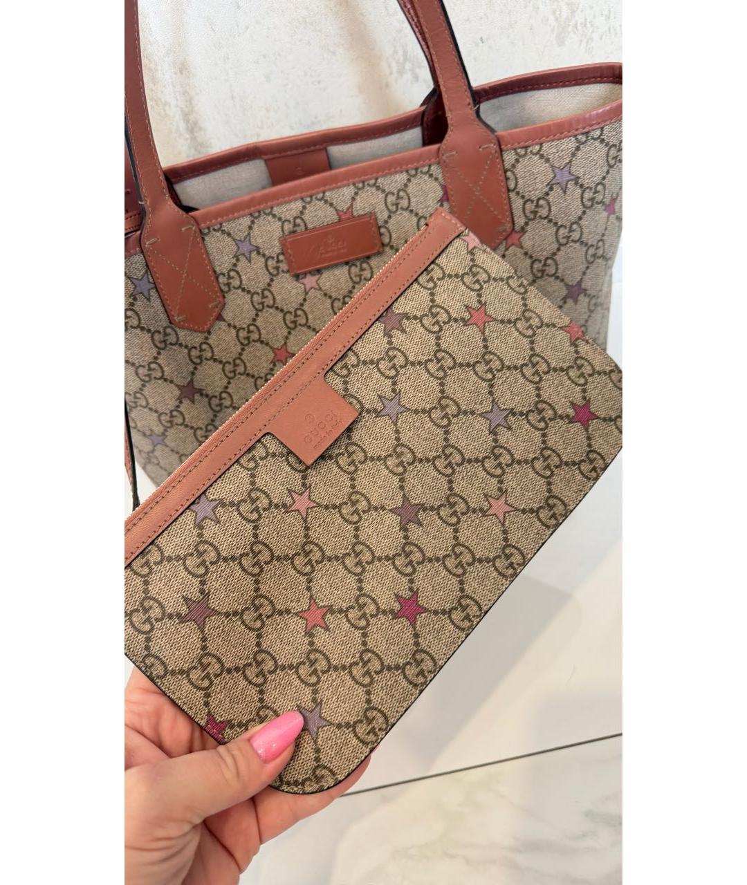 GUCCI Коричневая сумка тоут, фото 3