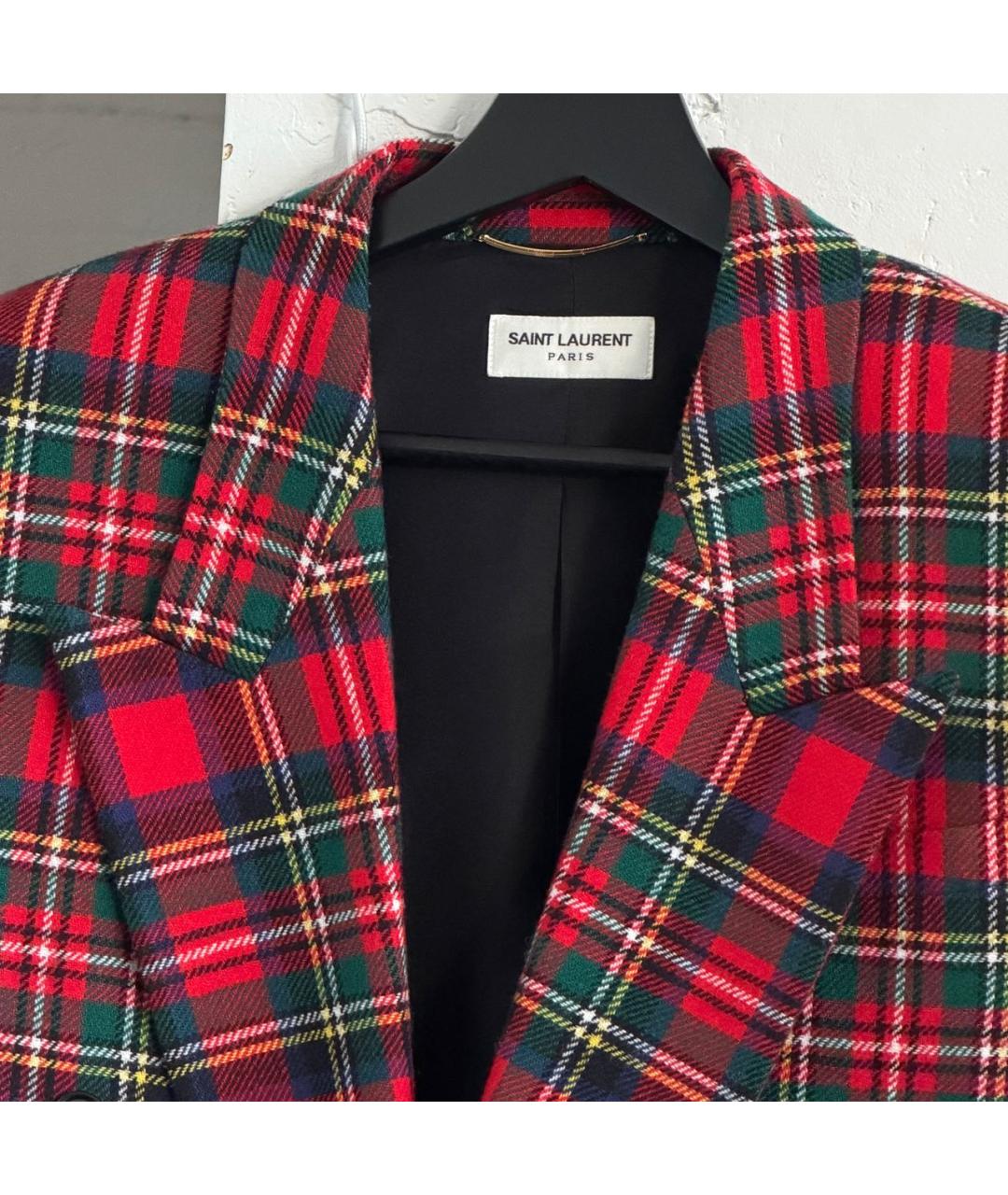 SAINT LAURENT Мульти шерстяной жакет/пиджак, фото 3