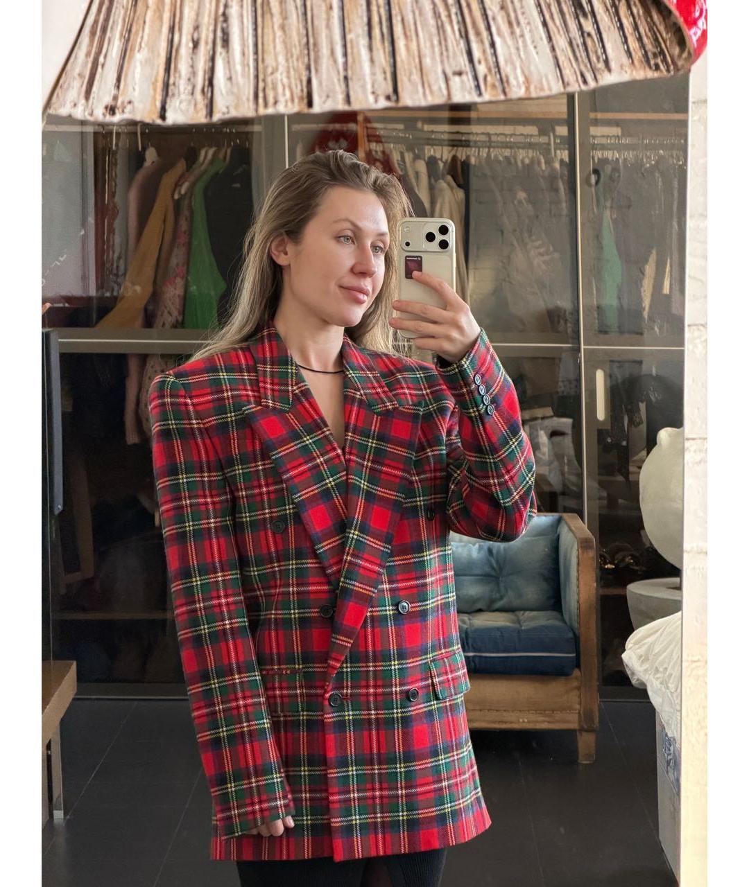 SAINT LAURENT Мульти шерстяной жакет/пиджак, фото 5