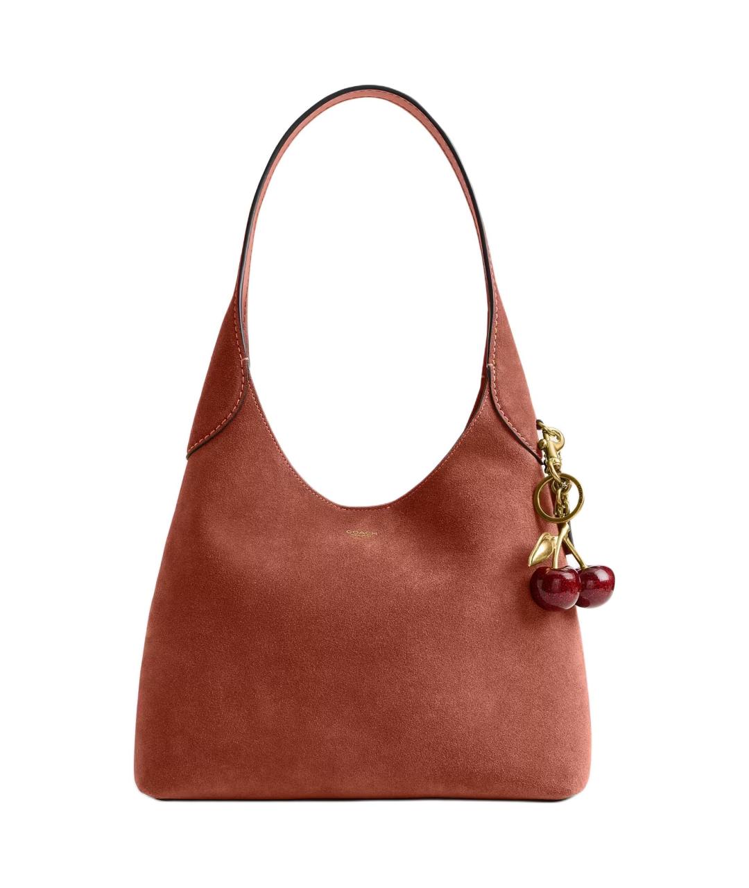 COACH Коричневая замшевая сумка через плечо, фото 2