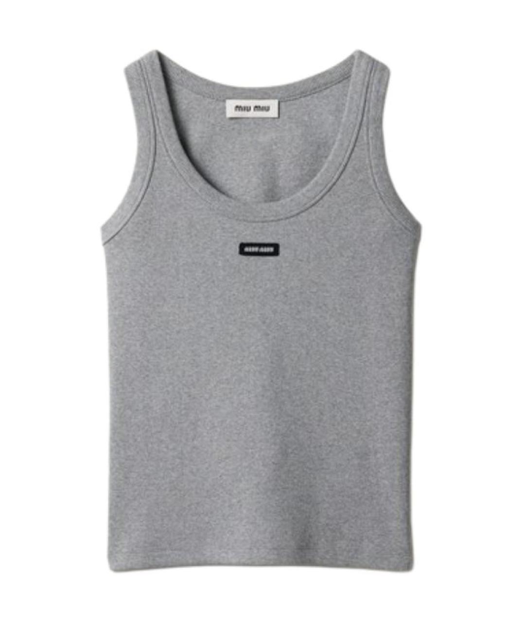 MIU MIU Серая майка, фото 1