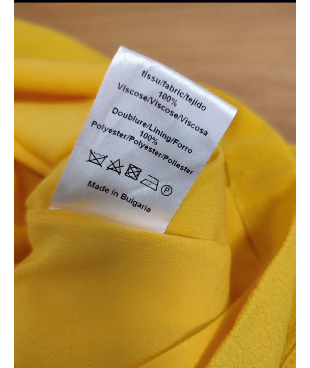 SANDRO Желтое вискозное повседневное платье, фото 9