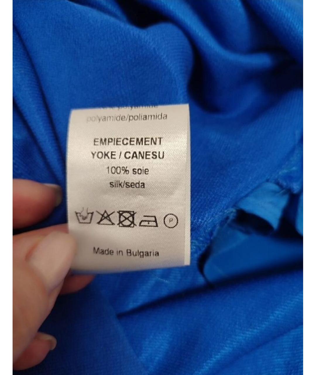 SANDRO Синее вискозное повседневное платье, фото 9