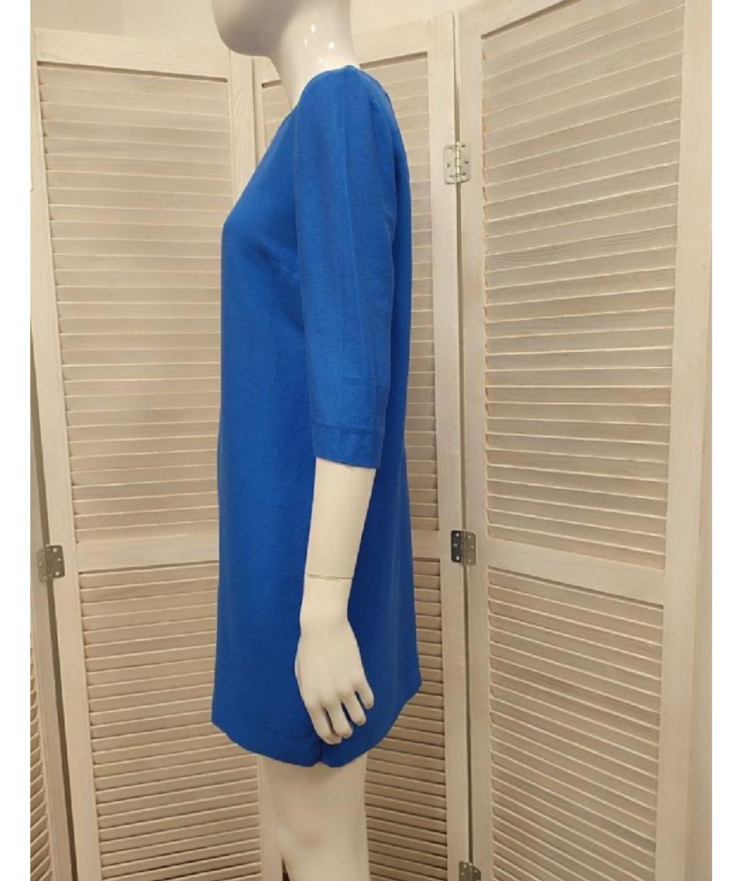 SANDRO Синее вискозное повседневное платье, фото 4