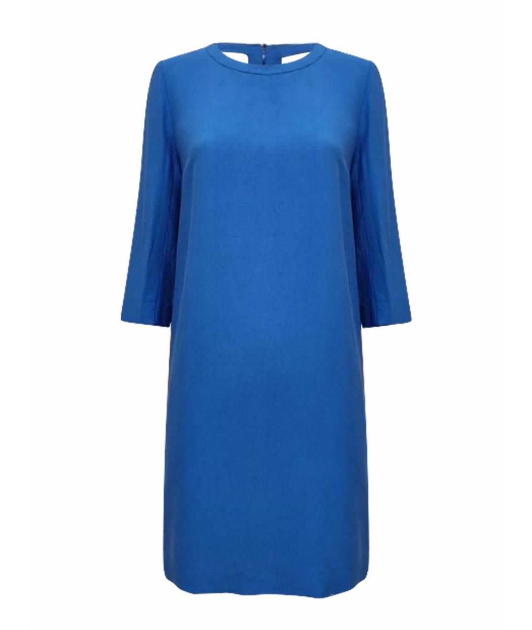 SANDRO Синее вискозное повседневное платье, фото 1