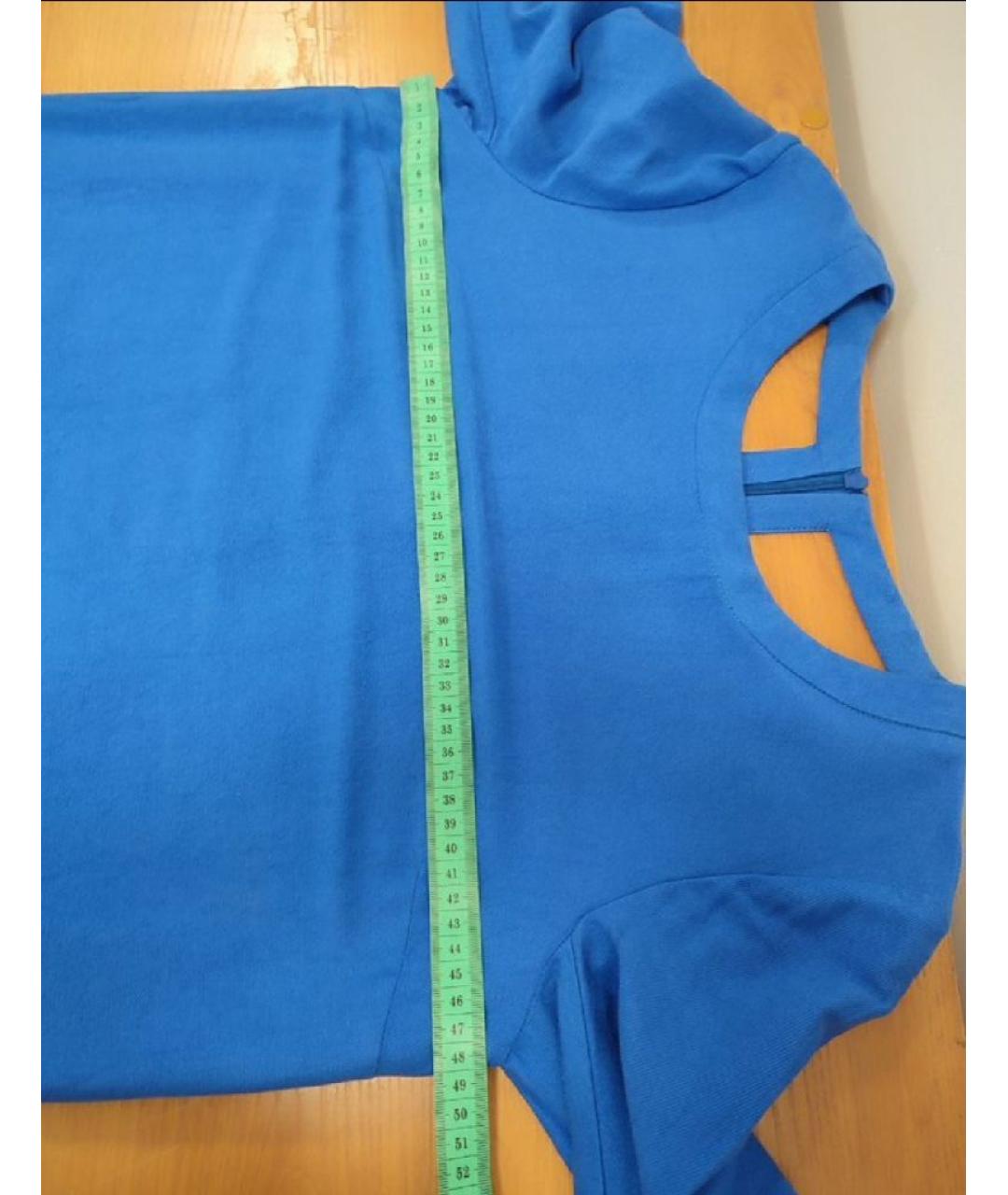 SANDRO Синее вискозное повседневное платье, фото 7