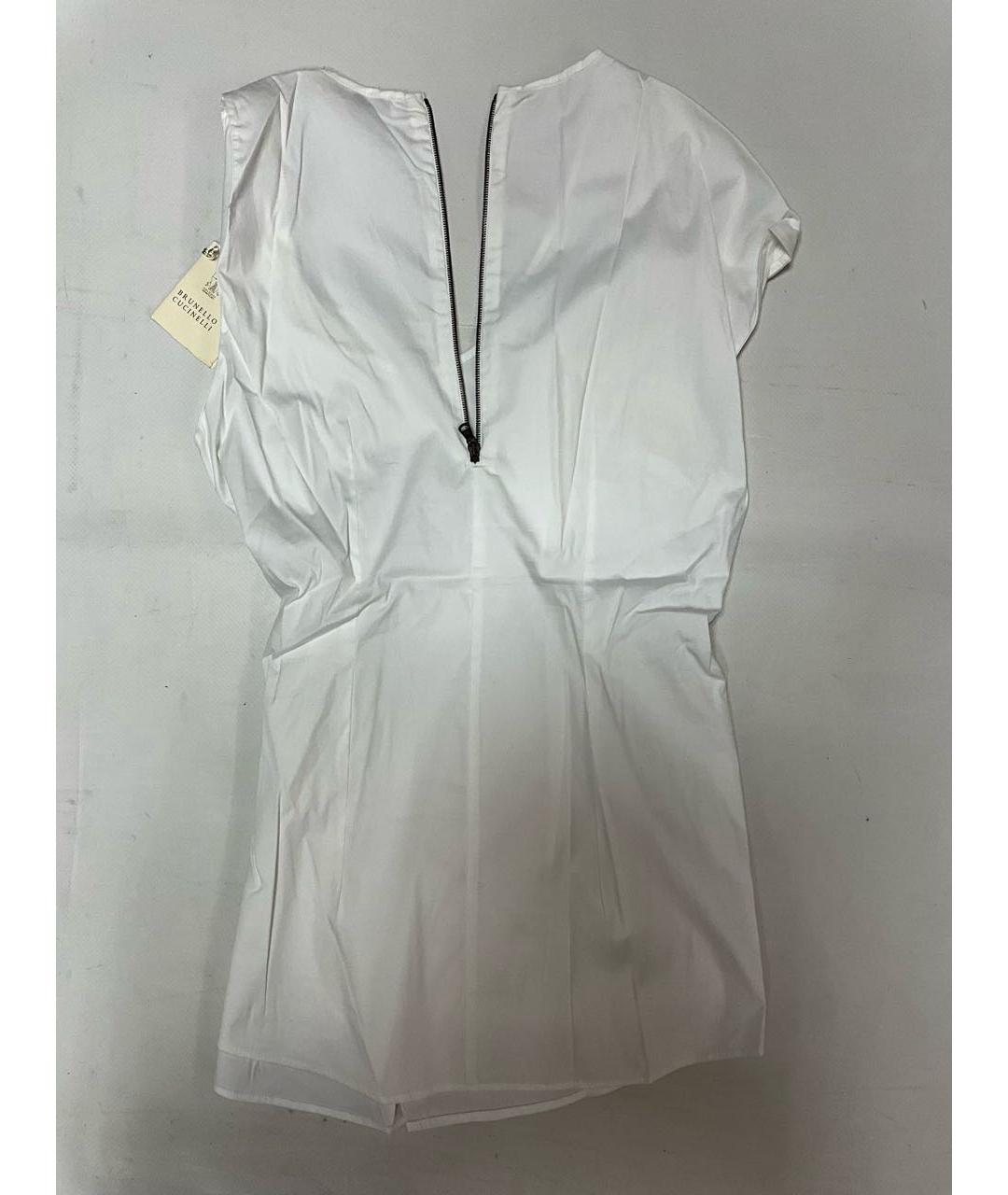 BRUNELLO CUCINELLI Белая хлопковая блузы, фото 4