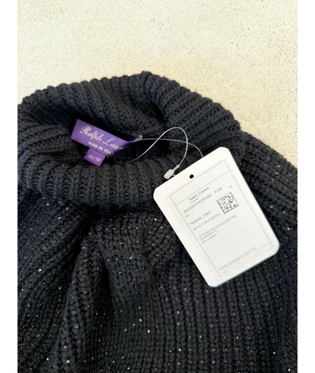 RALPH LAUREN Черный шерстяной джемпер / свитер, фото 7