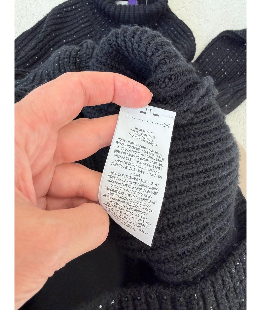 RALPH LAUREN Черный шерстяной джемпер / свитер, фото 8