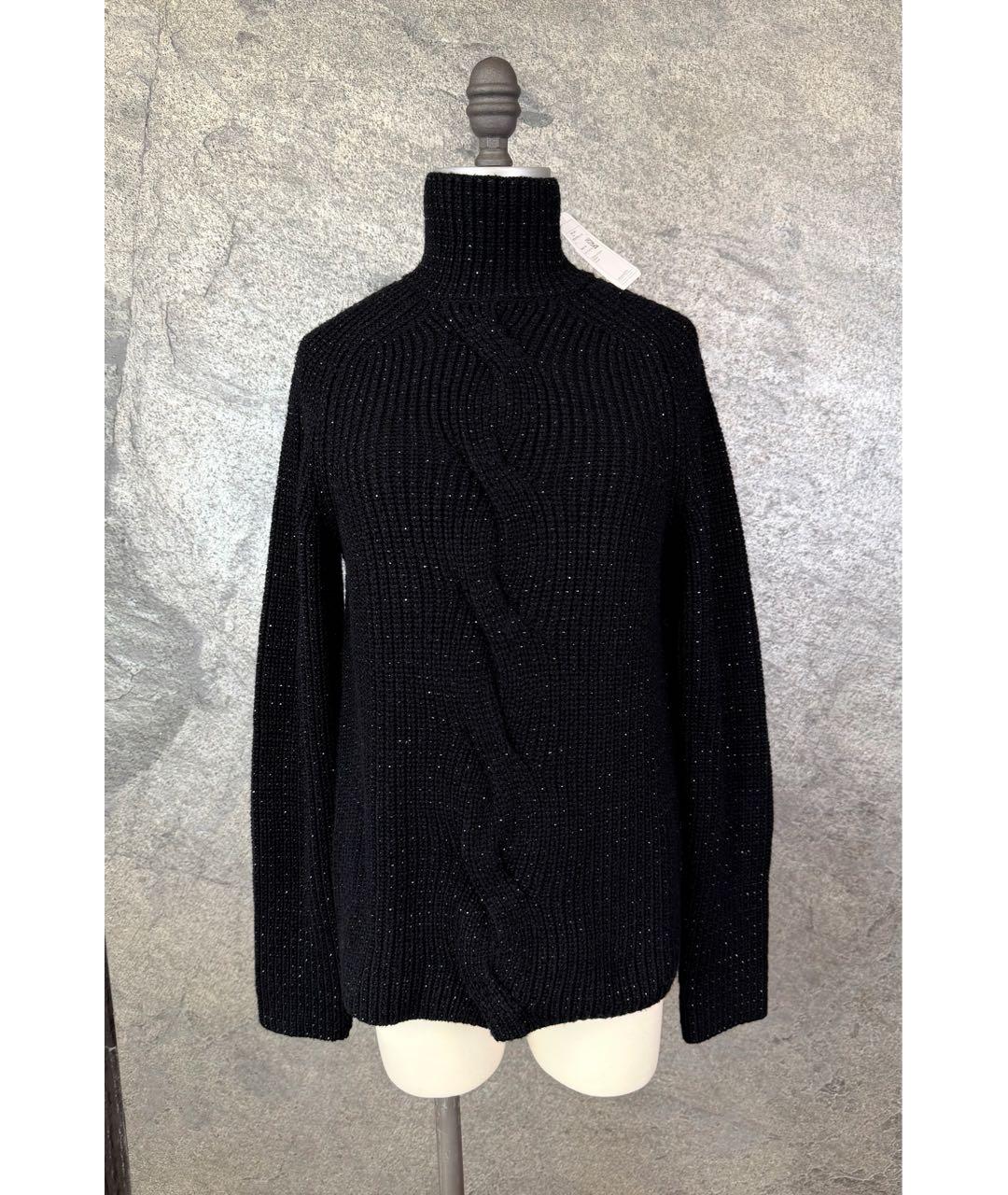RALPH LAUREN Черный шерстяной джемпер / свитер, фото 9