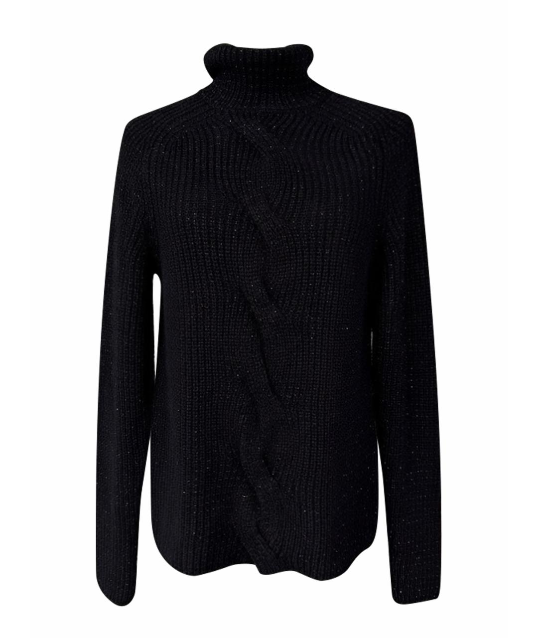 RALPH LAUREN Черный шерстяной джемпер / свитер, фото 1