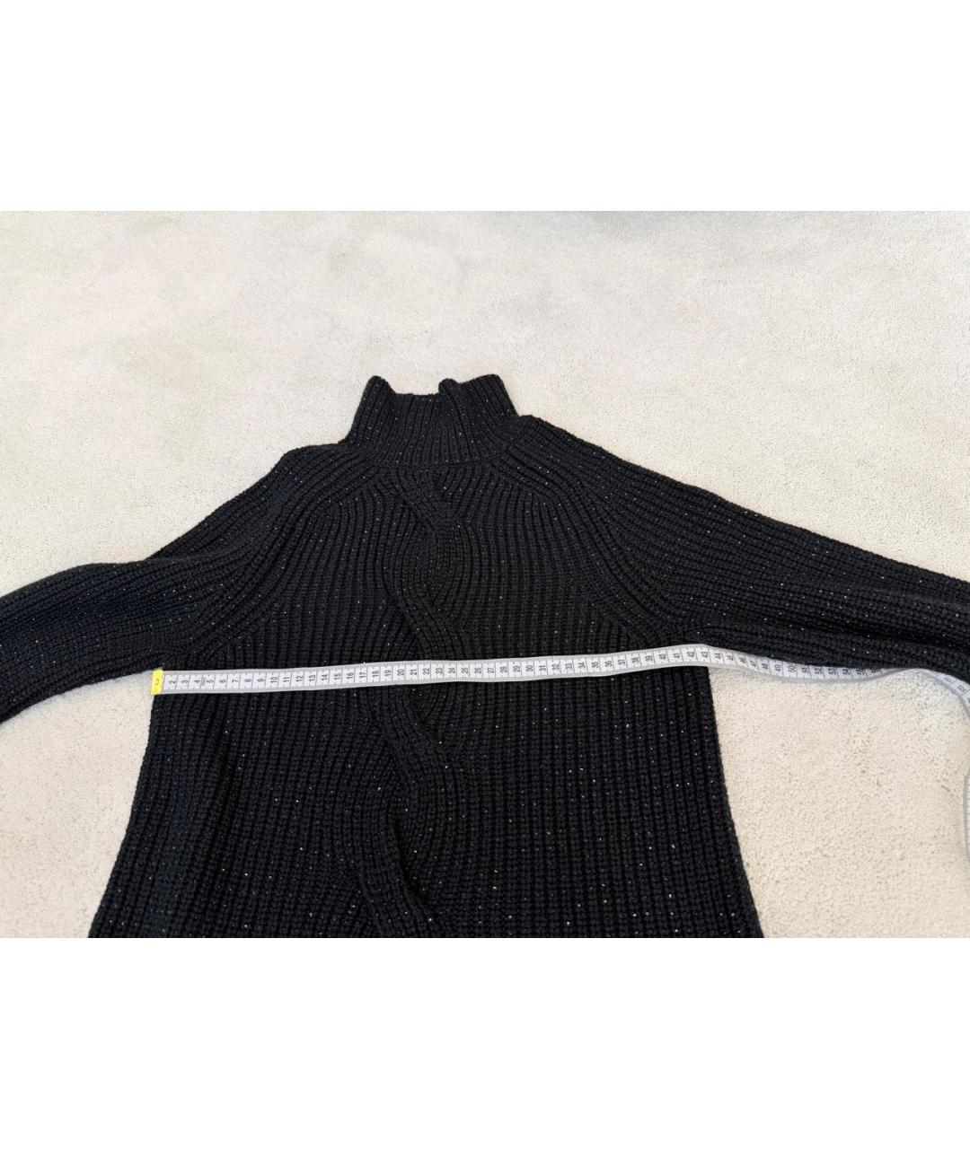RALPH LAUREN Черный шерстяной джемпер / свитер, фото 6