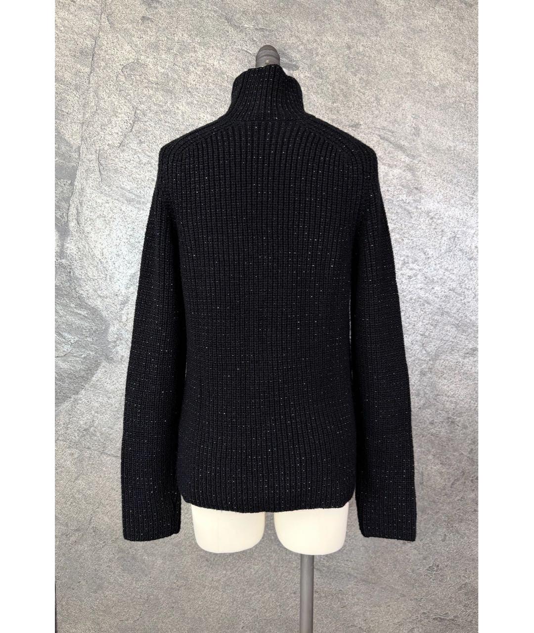 RALPH LAUREN Черный шерстяной джемпер / свитер, фото 2
