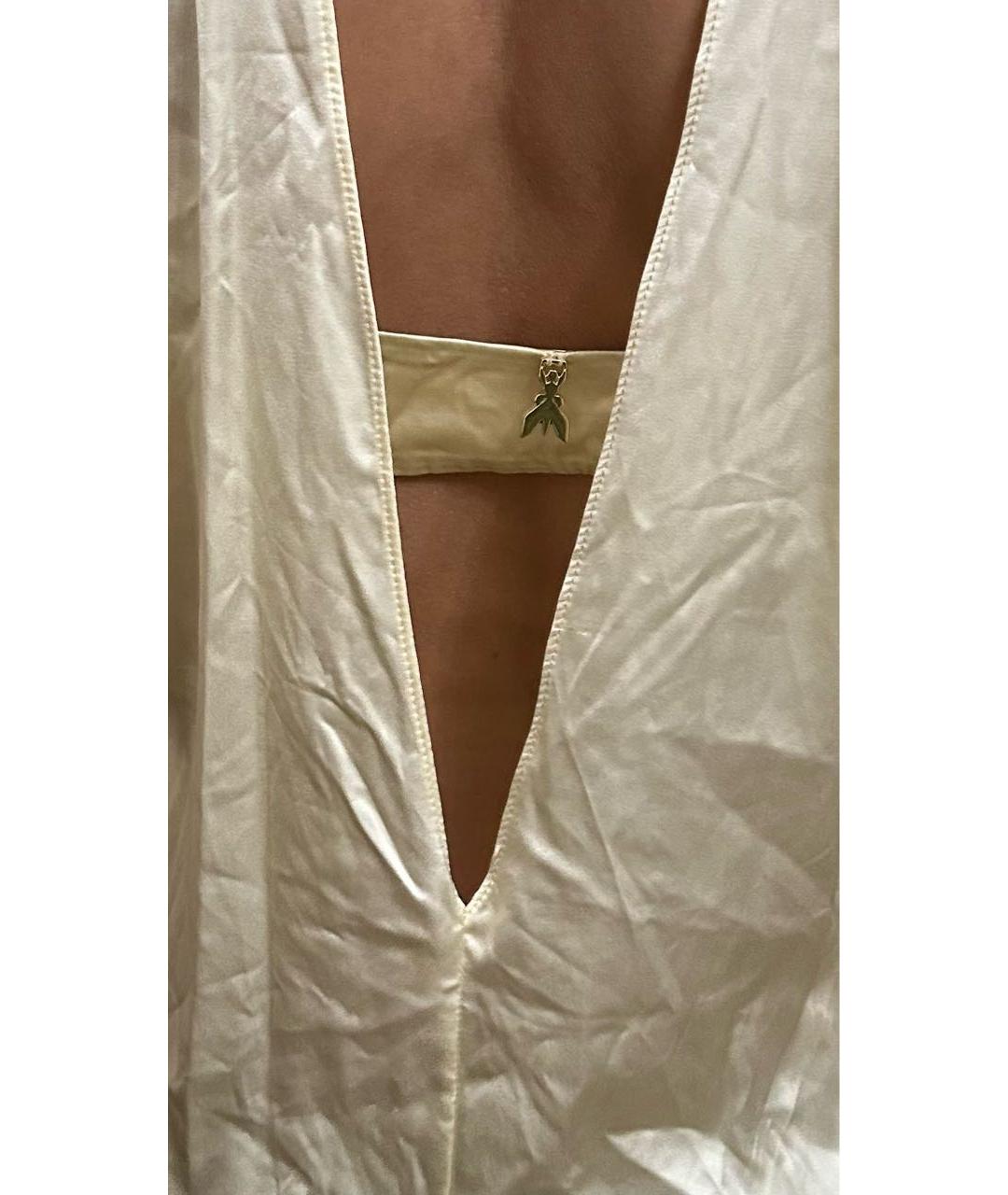 PATRIZIA PEPE Золотое вискозное коктейльное платье, фото 7