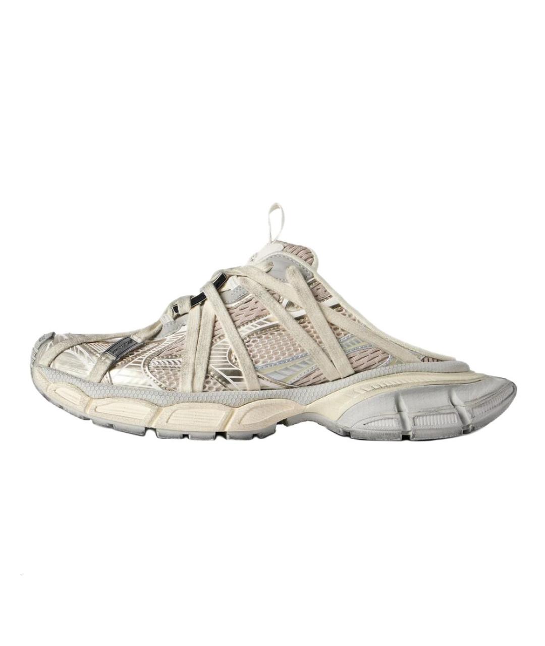 BALENCIAGA Бежевые низкие кроссовки / кеды, фото 2